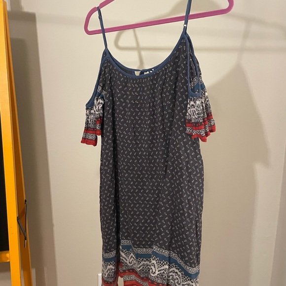 Free People Flowy Open Shoulder Dress - Picture 5 of 6